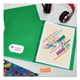 Avery® Two-pocket Folder, Prong Fastener, 0.5" Capacity, 11 X 8.5, Green, 25-box freeshipping - TVN Wholesale 