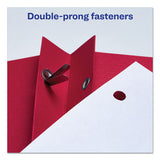 Avery® Two-pocket Folder, Prong Fastener, 0.5" Capacity, 11 X 8.5, Red, 25-box freeshipping - TVN Wholesale 