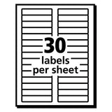 Avery® Ecofriendly Permanent File Folder Labels, 0.66 X 3.44, White, 30-sheet, 25 Sheets-pack freeshipping - TVN Wholesale 