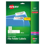 Avery® Extra-large Trueblock File Folder Labels With Sure Feed Technology, 0.94 X 3.44, White, 18-sheet, 25 Sheets-pack freeshipping - TVN Wholesale 
