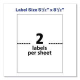 Avery® Shipping Labels W- Trueblock Technology, Laser Printers, 5.5 X 8.5, White, 2-sheet, 100 Sheets-box freeshipping - TVN Wholesale 