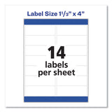 Avery® Easy Peel White Address Labels W- Sure Feed Technology, Laser Printers, 1.33 X 4, White, 14-sheet, 100 Sheets-box freeshipping - TVN Wholesale 