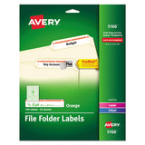 Avery® Permanent Trueblock File Folder Labels With Sure Feed Technology, 0.66 X 3.44, White, 30-sheet, 25 Sheets-pack freeshipping - TVN Wholesale 