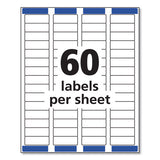 Avery® Easy Peel White Address Labels W- Sure Feed Technology, Laser Printers, 0.66 X 1.75, White, 60-sheet, 25 Sheets-pack freeshipping - TVN Wholesale 