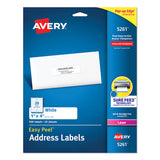 Avery® Easy Peel White Address Labels W- Sure Feed Technology, Laser Printers, 1 X 4, White, 20-sheet, 25 Sheets-pack freeshipping - TVN Wholesale 