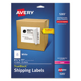 Avery® Shipping Labels With Trueblock Technology, Laser Printers, 8.5 X 11, White, 25-pack freeshipping - TVN Wholesale 