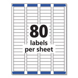 Avery® Easy Peel White Address Labels W- Sure Feed Technology, Laser Printers, 0.5 X 1.75, White, 80-sheet, 25 Sheets-pack freeshipping - TVN Wholesale 