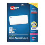 Avery® Easy Peel White Address Labels W- Sure Feed Technology, Laser Printers, 0.5 X 1.75, White, 80-sheet, 25 Sheets-pack freeshipping - TVN Wholesale 