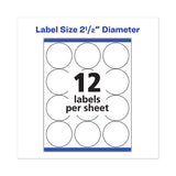 Avery® Permanent Laser Print-to-the-edge Id Labels W-surefeed, 2 1-2"dia, White, 300-pk freeshipping - TVN Wholesale 