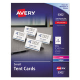Avery® Small Tent Card, White, 2 X 3.5, 4 Cards-sheet, 40 Sheets-pack freeshipping - TVN Wholesale 