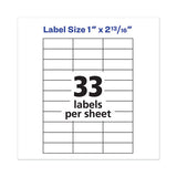 Avery® Copier Mailing Labels, Copiers, 1 X 2.81, Clear, 33-sheet, 70 Sheets-pack freeshipping - TVN Wholesale 