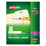 Avery® Permanent Trueblock File Folder Labels With Sure Feed Technology, 0.66 X 3.44, White, 30-sheet, 50 Sheets-box freeshipping - TVN Wholesale 