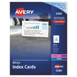 Printable Index Cards With Sure Feed, Unruled, Inkjet-laser, 3 X 5, White, 150 Cards, 3 Cards-sheet, 50 Sheets-box