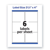 Avery® Waterproof Shipping Labels With Trueblock And Sure Feed, Laser Printers, 3.33 X 4, White, 6-sheet, 50 Sheets-pack freeshipping - TVN Wholesale 