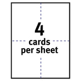 Avery® Postcards For Laser Printers, 4 1-4 X 5 1-2, Uncoated White, 4-sheet, 200-box freeshipping - TVN Wholesale 