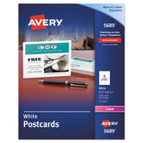 Avery® Postcards For Laser Printers, 4 1-4 X 5 1-2, Uncoated White, 4-sheet, 200-box freeshipping - TVN Wholesale 