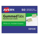 Avery® Gummed Reinforced Index Tabs, 1-12-cut Tabs, White, 0.5" Wide, 50-pack freeshipping - TVN Wholesale 