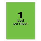 Avery® High-visibility Permanent Laser Id Labels, 8 1-2 X 11, Neon Green, 100-box freeshipping - TVN Wholesale 