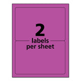 Avery® High-visibility Permanent Laser Id Labels, 5 1-2 X 8 1-2, Neon Magenta, 200-box freeshipping - TVN Wholesale 
