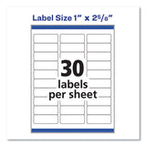 Avery® Easy Peel White Address Labels W- Sure Feed Technology, Laser Printers, 1 X 2.63, White, 30-sheet, 250 Sheets-pack freeshipping - TVN Wholesale 