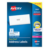 Avery® Easy Peel White Address Labels W- Sure Feed Technology, Laser Printers, 1 X 2.63, White, 30-sheet, 250 Sheets-pack freeshipping - TVN Wholesale 