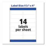 Avery® Easy Peel White Address Labels W- Sure Feed Technology, Laser Printers, 1.33 X 4, White, 14-sheet, 250 Sheets-box freeshipping - TVN Wholesale 