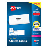 Avery® Easy Peel White Address Labels W- Sure Feed Technology, Laser Printers, 1.33 X 4, White, 14-sheet, 250 Sheets-box freeshipping - TVN Wholesale 