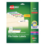 Avery® Permanent Trueblock File Folder Labels With Sure Feed Technology, 0.66 X 3.44, White, 30-sheet, 50 Sheets-box freeshipping - TVN Wholesale 