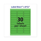 Avery® High-visibility Permanent Laser Id Labels, 1 X 2 5-8, Neon Green, 750-pack freeshipping - TVN Wholesale 