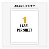 Avery® Ultraduty Ghs Chemical Waterproof And Uv Resistant Labels, 8.5 X 11, White, 50-box freeshipping - TVN Wholesale 