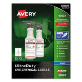 Avery® Ultraduty Ghs Chemical Waterproof And Uv Resistant Labels, 4 X 4, White, 4-sheet, 50 Sheets-box freeshipping - TVN Wholesale 