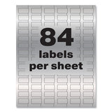 Avery® Permatrack Metallic Asset Tag Labels, Laser Printers, 0.5 X 1, Silver, 84-sheet, 8 Sheets-pack freeshipping - TVN Wholesale 