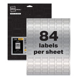 Avery® Permatrack Metallic Asset Tag Labels, Laser Printers, 0.5 X 1, Silver, 84-sheet, 8 Sheets-pack freeshipping - TVN Wholesale 