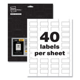 Avery® Permatrack Tamper-evident Asset Tag Labels, Laser Printers, 0.75 X 1.5, White, 40-sheet, 8 Sheets-pack freeshipping - TVN Wholesale 