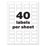 Avery® Permatrack Tamper-evident Asset Tag Labels, Laser Printers, 0.75 X 1.5, White, 40-sheet, 8 Sheets-pack freeshipping - TVN Wholesale 