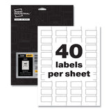 Avery® Permatrack Destructible Asset Tag Labels, Laser Printers, 0.75 X 1.5, White, 40-sheet, 8 Sheets-pack freeshipping - TVN Wholesale 