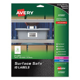 Avery® Surface Safe Id Labels, Inkjet-laser Printers, 2 X 3.5, White, 10-sheet, 25 Sheets-pack freeshipping - TVN Wholesale 