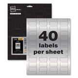 Avery® Permatrack Metallic Asset Tag Labels, Laser Printers, 0.75 X 1.5, Metallic Silver, 40-sheet, 8 Sheets-pack freeshipping - TVN Wholesale 