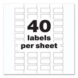 Avery® Permatrack Durable White Asset Tag Labels, Laser Printers, 0.75 X 1.5, White, 40-sheet, 8 Sheets-pack freeshipping - TVN Wholesale 