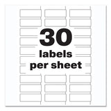 Avery® Permatrack Durable White Asset Tag Labels, Laser Printers, 0.75 X 2, White, 30-sheet, 8 Sheets-pack freeshipping - TVN Wholesale 