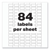 Avery® Permatrack Durable White Asset Tag Labels, Laser Printers, 0.5 X 1, White, 84-sheet, 8 Sheets-pack freeshipping - TVN Wholesale 