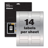 Avery® Permatrack Metallic Asset Tag Labels, Laser Printers, 1.25 X 2.75, Silver, 14-sheet, 8 Sheets-pack freeshipping - TVN Wholesale 