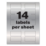 Avery® Permatrack Metallic Asset Tag Labels, Laser Printers, 1.25 X 2.75, Silver, 14-sheet, 8 Sheets-pack freeshipping - TVN Wholesale 