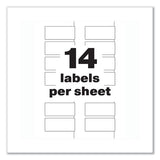 Avery® Permatrack Durable White Asset Tag Labels, Laser Printers, 1.25 X 2.75, White, 14-sheet, 8 Sheets-pack freeshipping - TVN Wholesale 