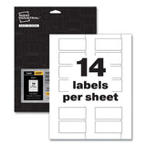 Avery® Permatrack Durable White Asset Tag Labels, Laser Printers, 1.25 X 2.75, White, 14-sheet, 8 Sheets-pack freeshipping - TVN Wholesale 