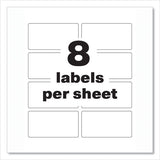 Avery® Permatrack Durable White Asset Tag Labels, Laser Printers, 2 X 3.75, White, 8-sheet, 8 Sheets-pack freeshipping - TVN Wholesale 