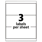 Avery® Durable Permanent Id Labels With Trueblock Technology, Laser Printers, 3.25 X 8.38, White, 3-sheet, 50 Sheets-pack freeshipping - TVN Wholesale 