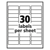 Avery® Removable Multi-use Labels, Inkjet-laser Printers, 1 X 2.63, White, 30-sheet, 25 Sheets-pack freeshipping - TVN Wholesale 