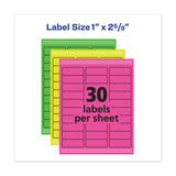 Avery® High-vis Removable Laser-inkjet Id Labels W- Sure Feed, 1 X 2 5-8, Neon, 360-pk freeshipping - TVN Wholesale 