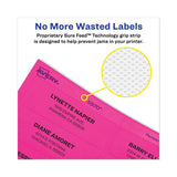 Avery® High-vis Removable Laser-inkjet Id Labels W- Sure Feed, 1 X 2 5-8, Neon, 360-pk freeshipping - TVN Wholesale 